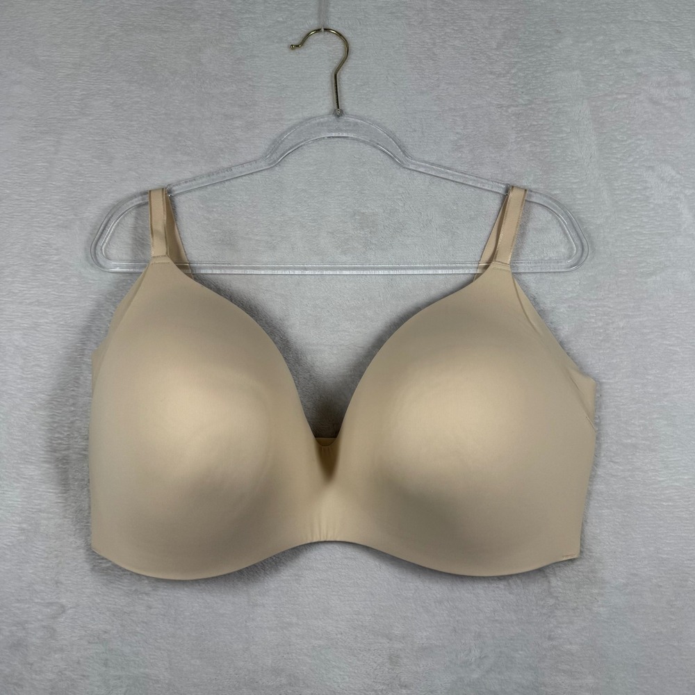Knix WingWoman Contour Bra Beige Nude Wireless Size 8 Plus Seamless 8801